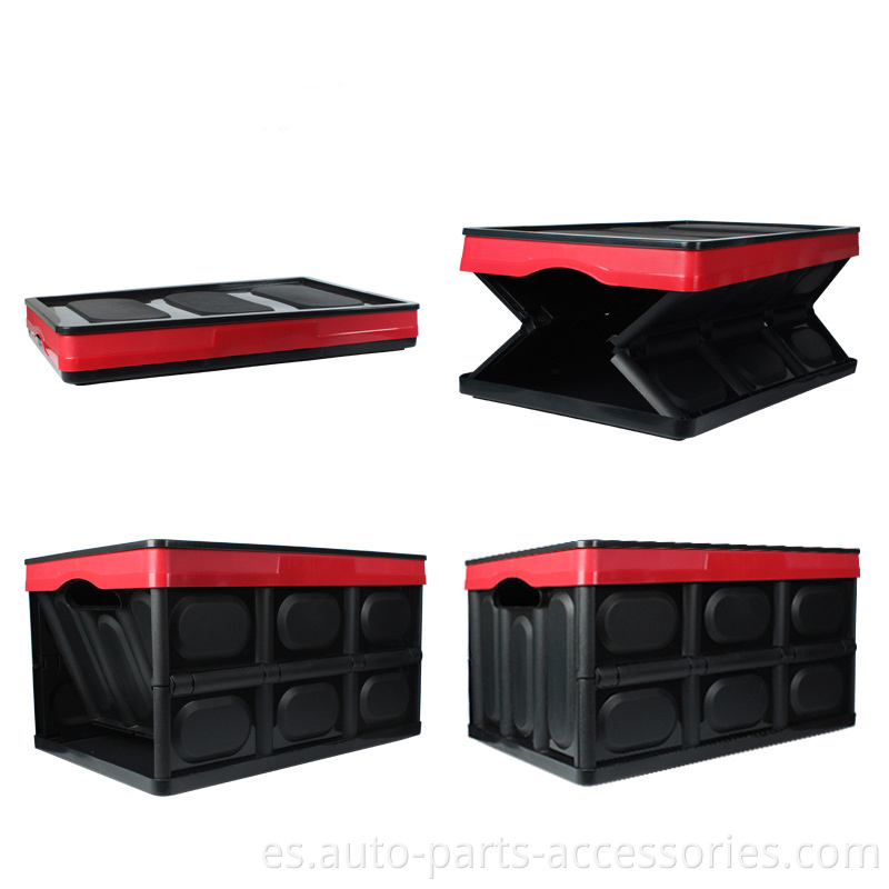 Perfecto Fit Multi -funcional El colapso completamente colapso en espesamiento de plástico SUV Durable Trunk Organizer SUV